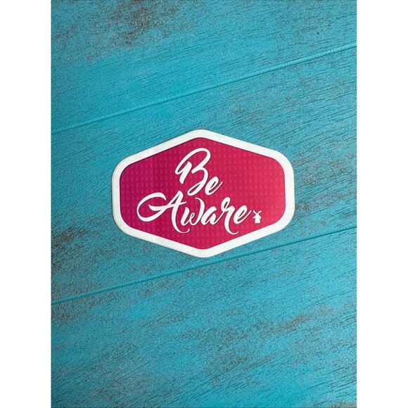 DUTCH Bros Set of 2 Stickers Pink Tulip 2018 & Be Aware Breast Cancer 2016 RARE - Picture 2 of 4